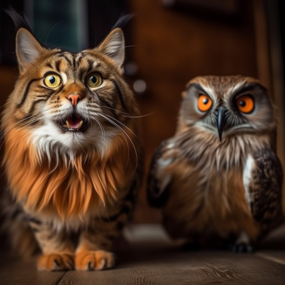 are cats afraid of owls