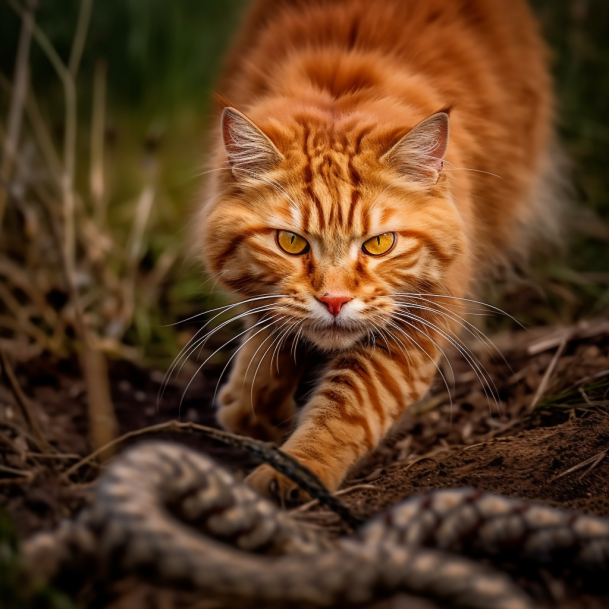 can cats kill snakes