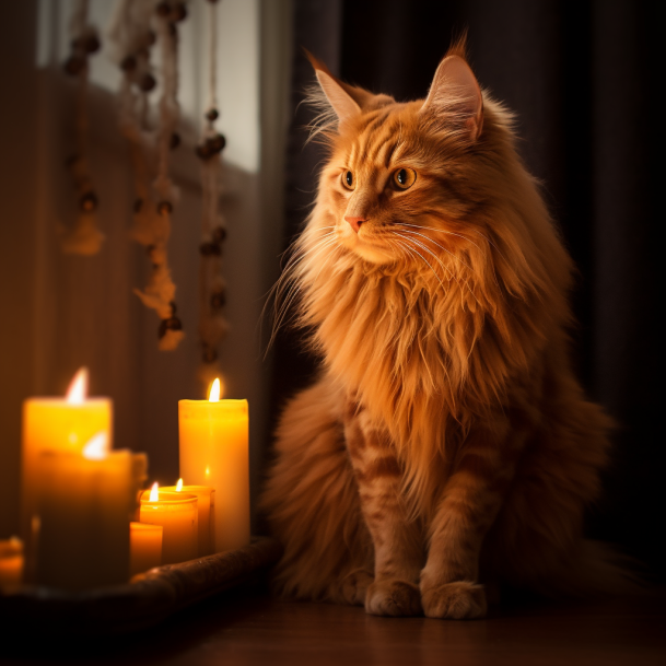 can cats see candle light