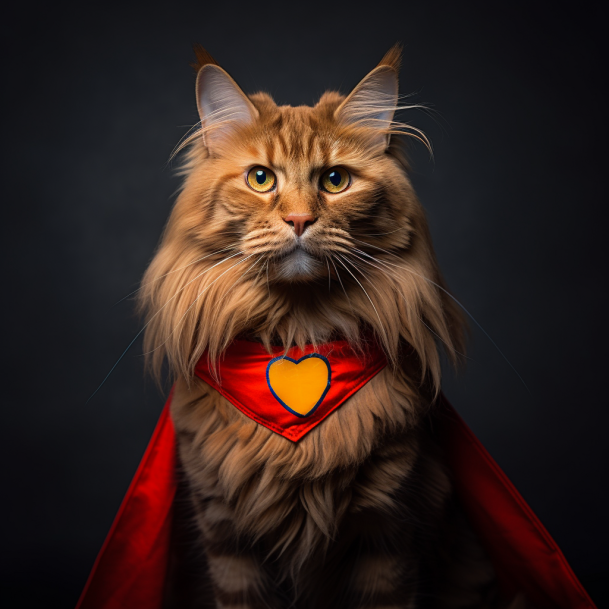 superhero cat